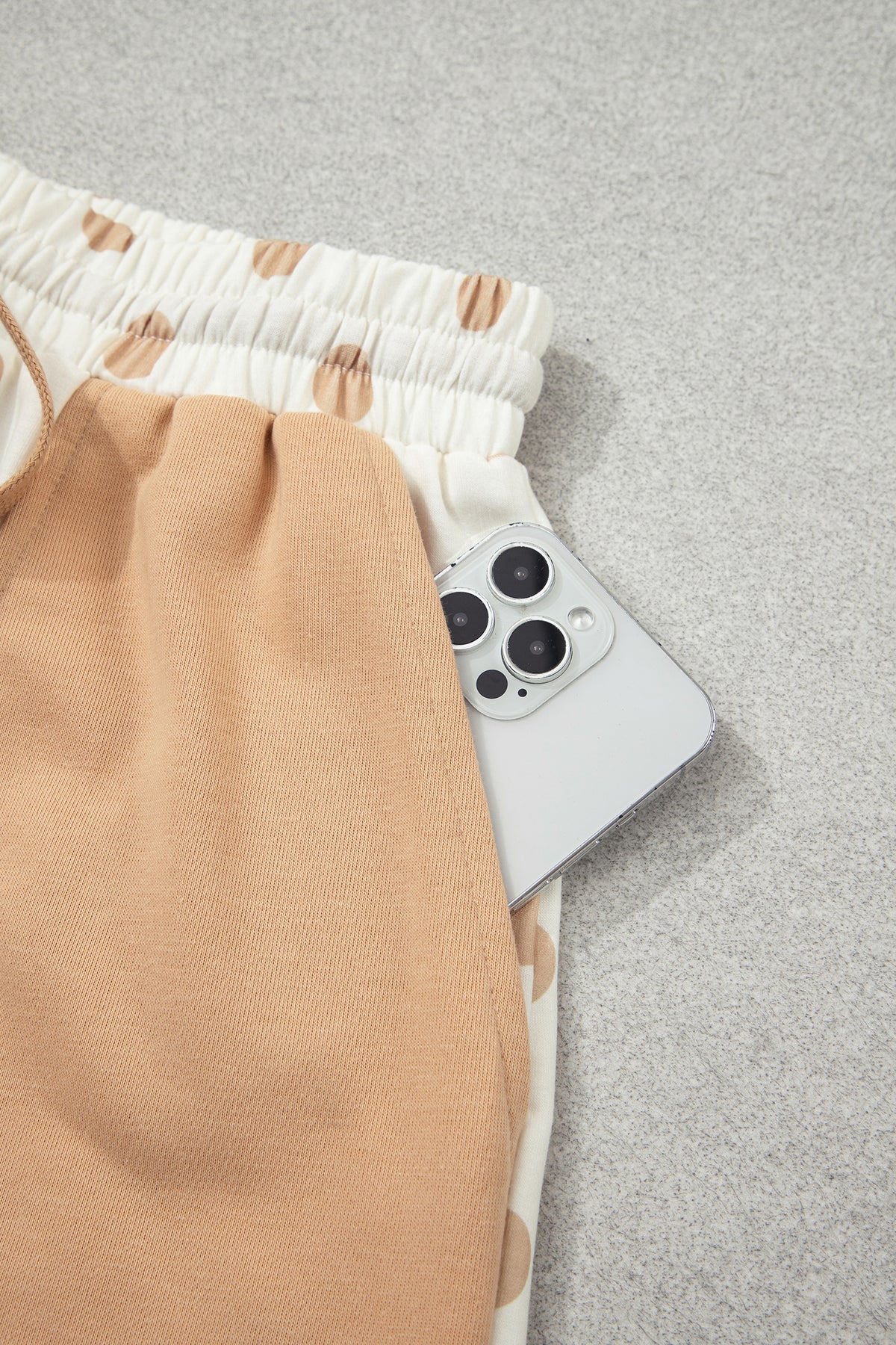 Polka Dot Loose Pullover Shorts Set