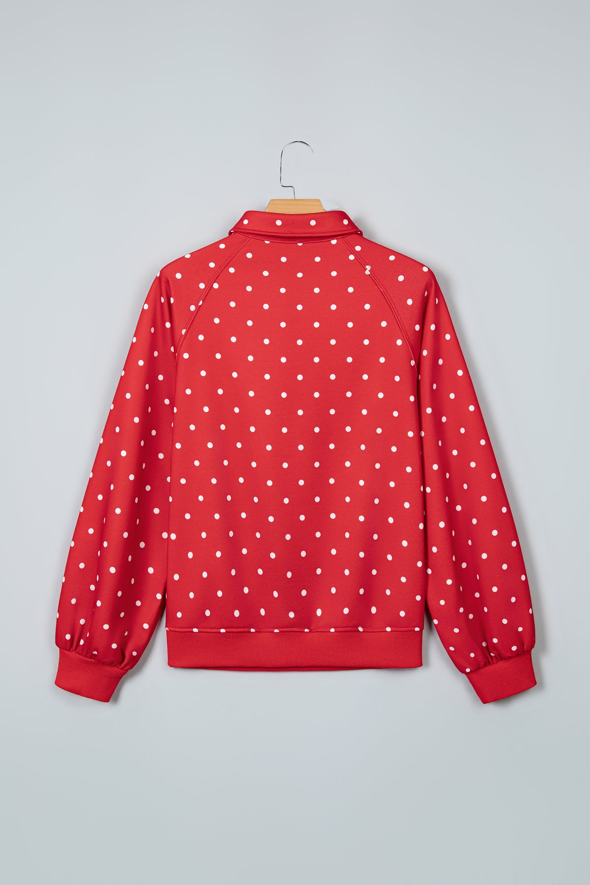 Polka Dot Casual Pullover Sweatshirt