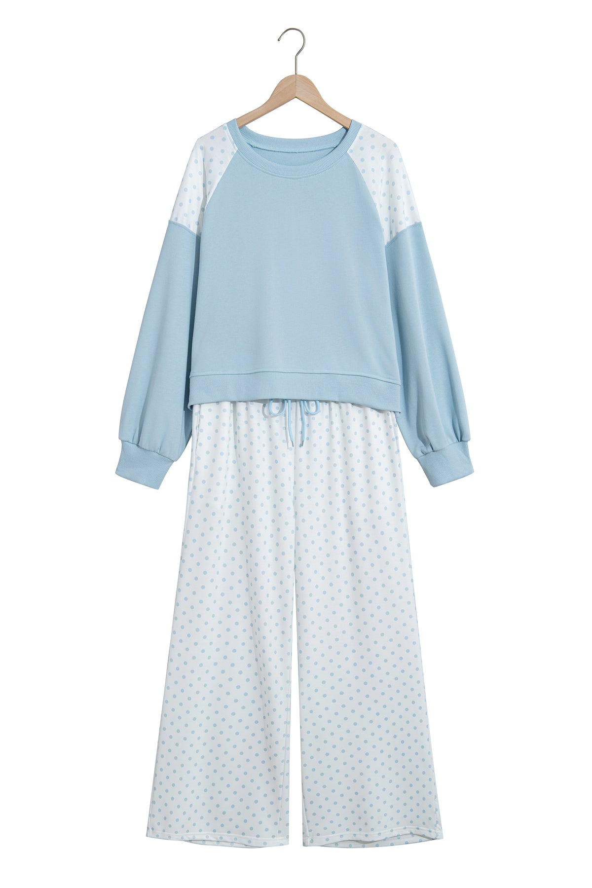 Polka Dot Long Sleeve Pants Set