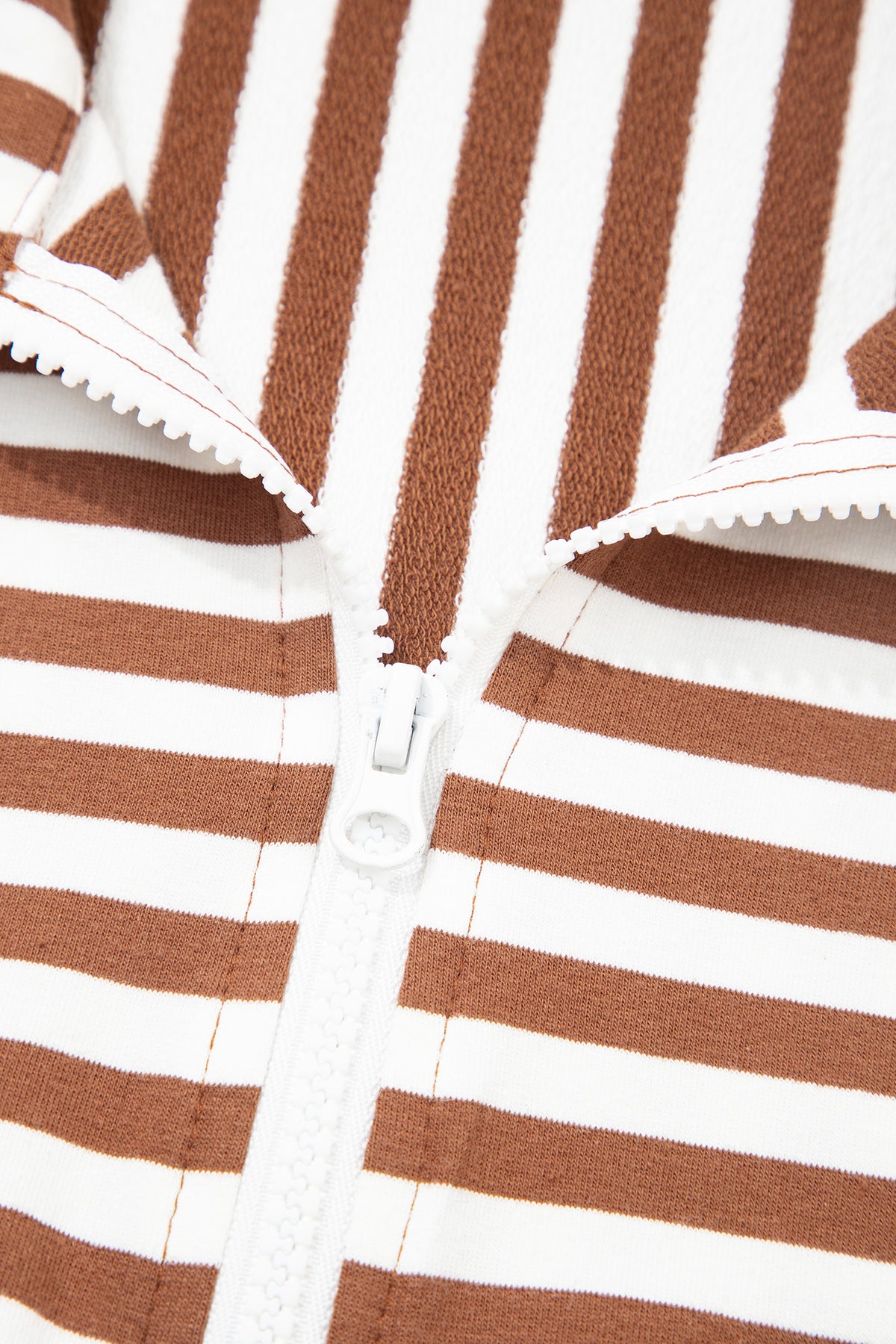 Stripe Quarter Zip Pullover w/Shorts Set