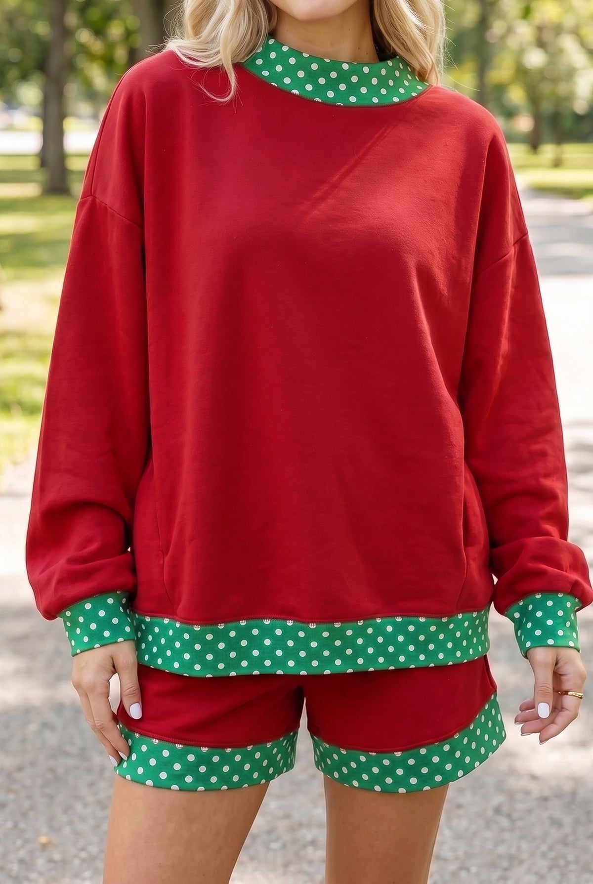Gingham Pullover w/ Short Set