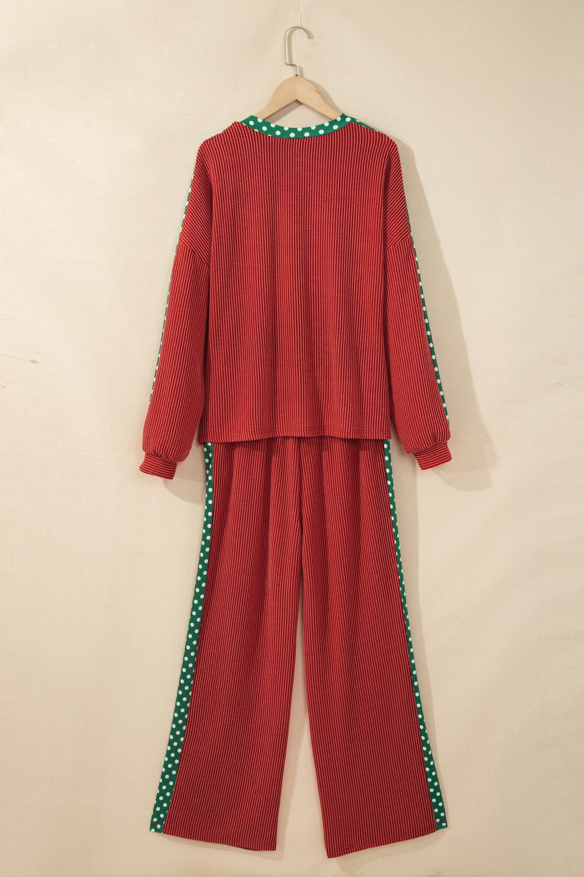 Cozy Polka Dot Long Sleeve 2pcs Set
