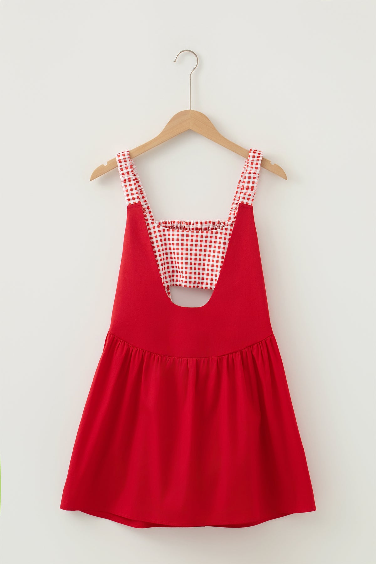 Two Piece Gingham Loose Mini Dress