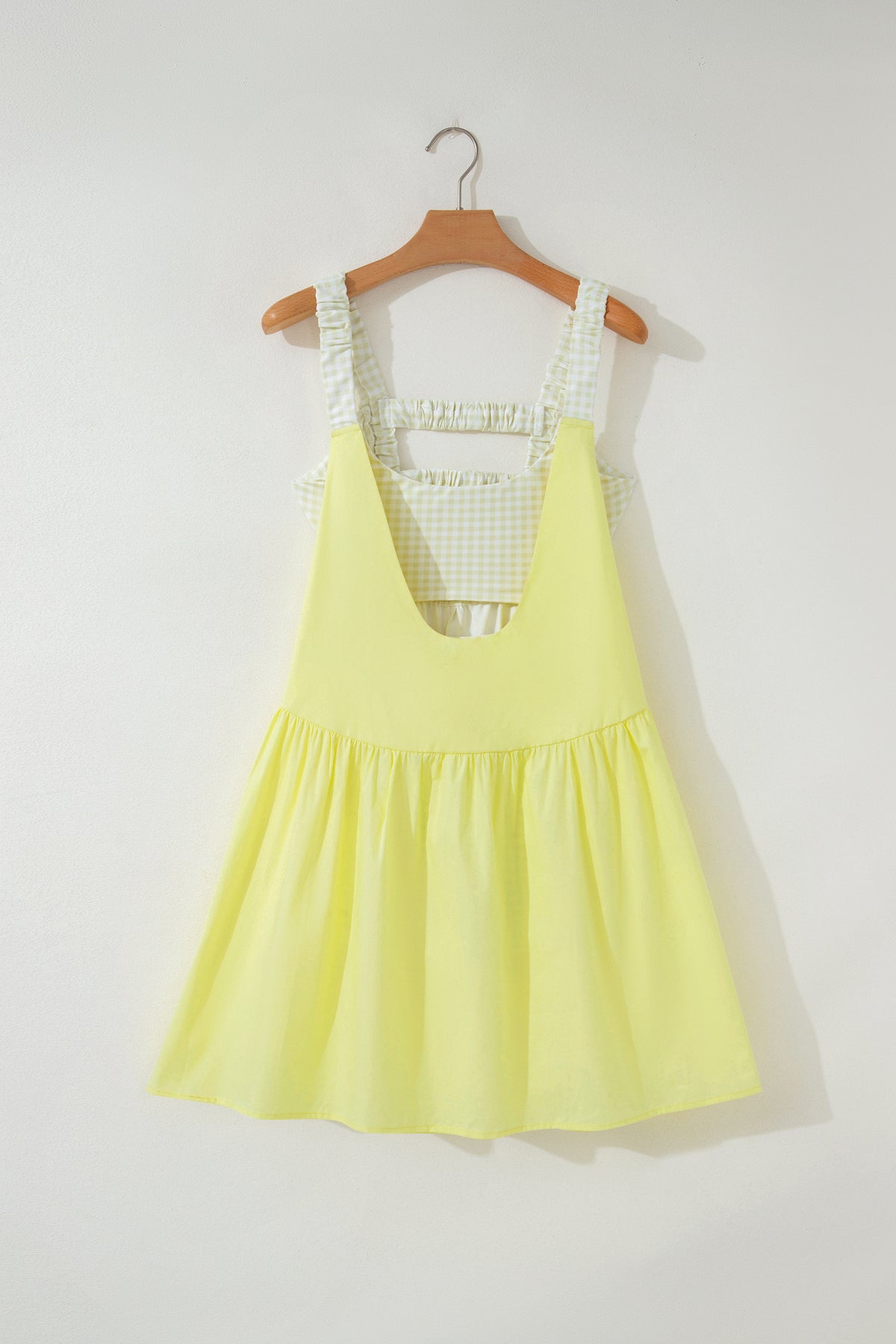 Two Piece Gingham Loose Mini Dress
