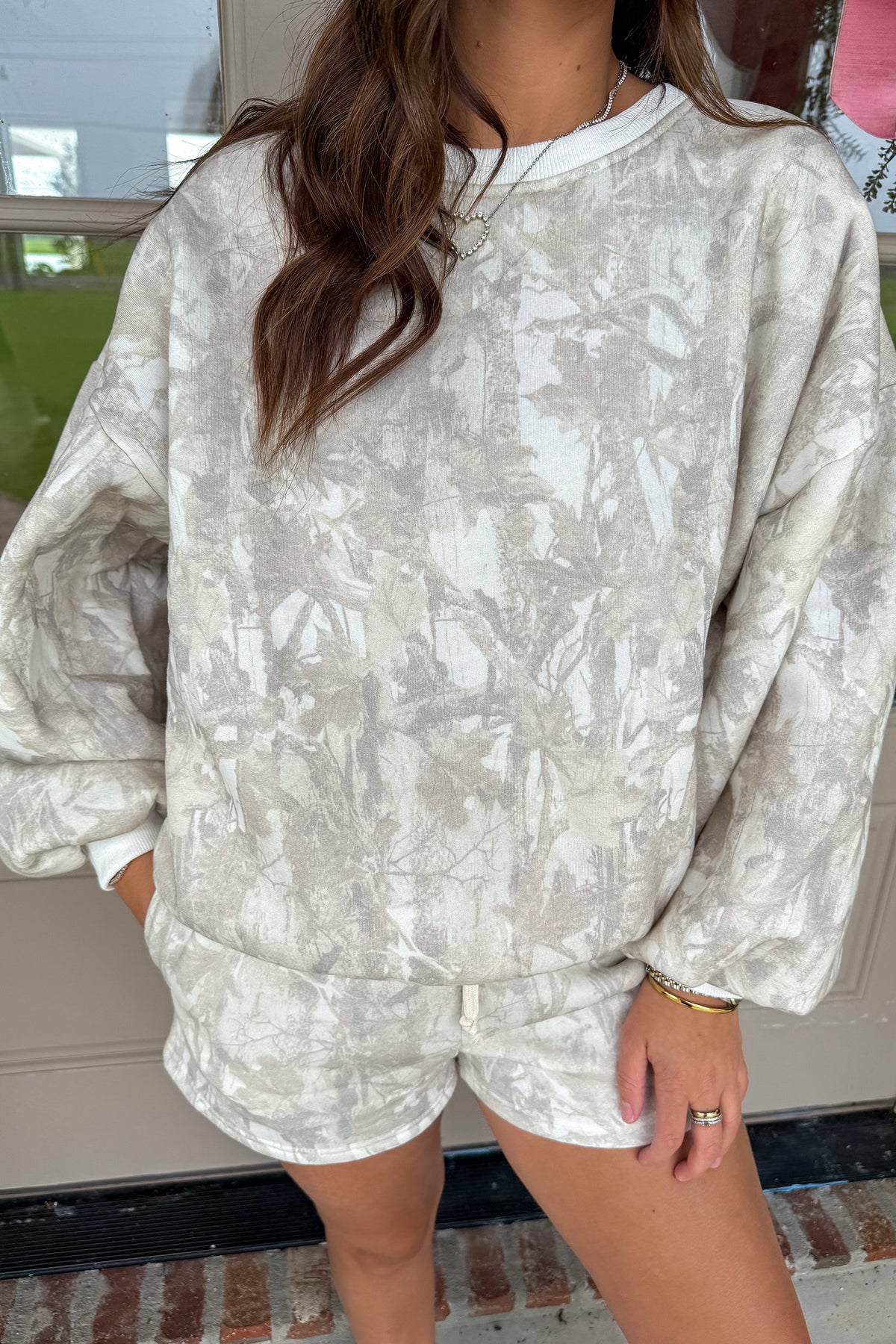 Woodland Camouflage Top and Shorts Set