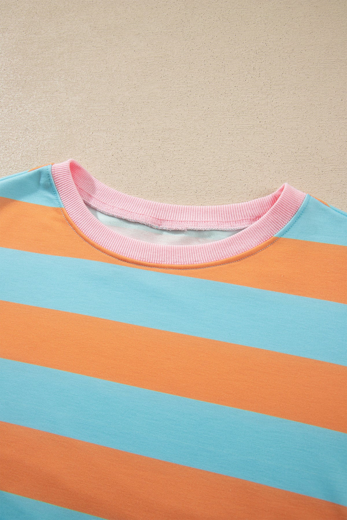 Orange Stripe Long Sleeve Top