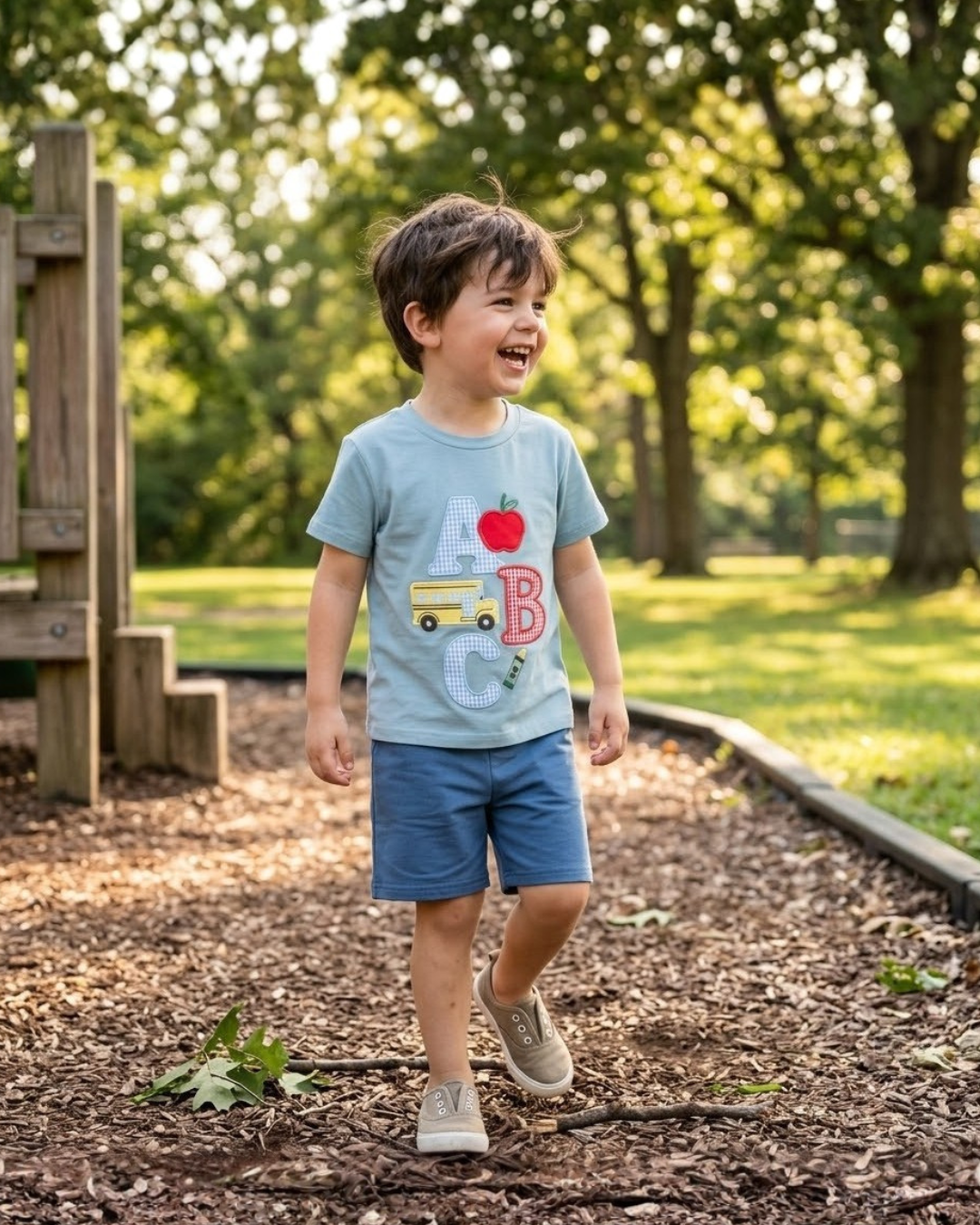 ABC School Shirt and Shorts Set