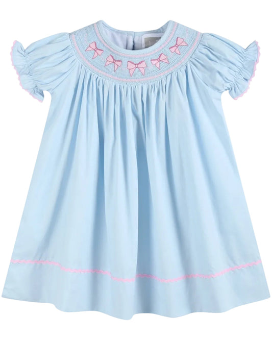 Pink Bow Smocked Dress