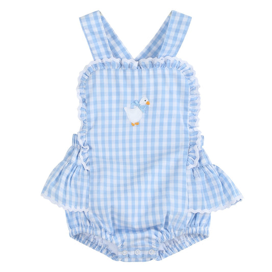 Goose Lace Ruffle Romper