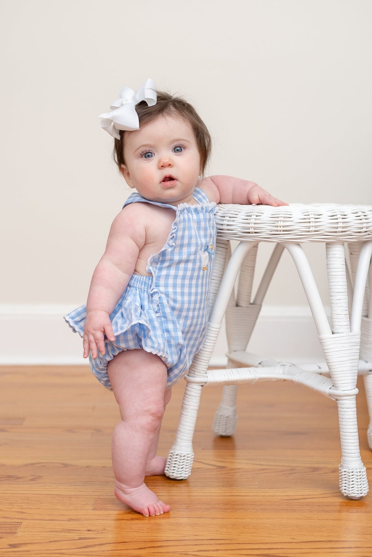 Goose Lace Ruffle Romper