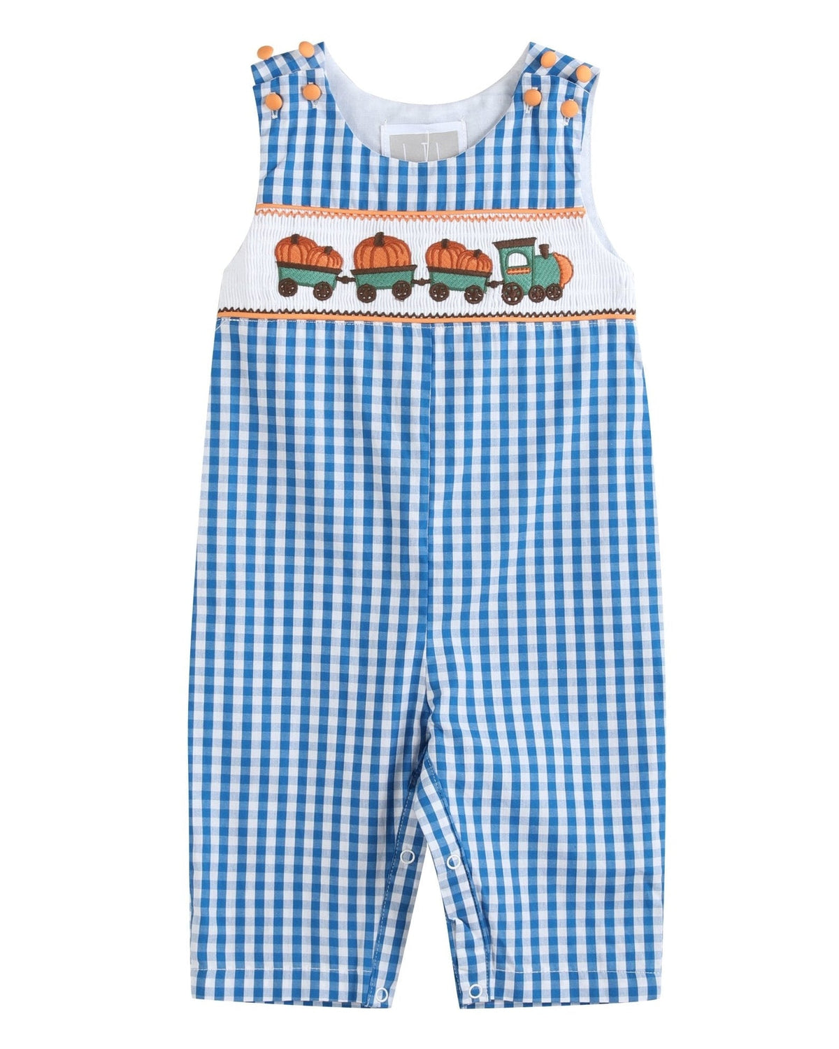Pumpkin Train Smocked Longalls