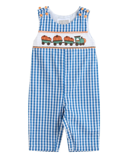 Pumpkin Train Smocked Longalls