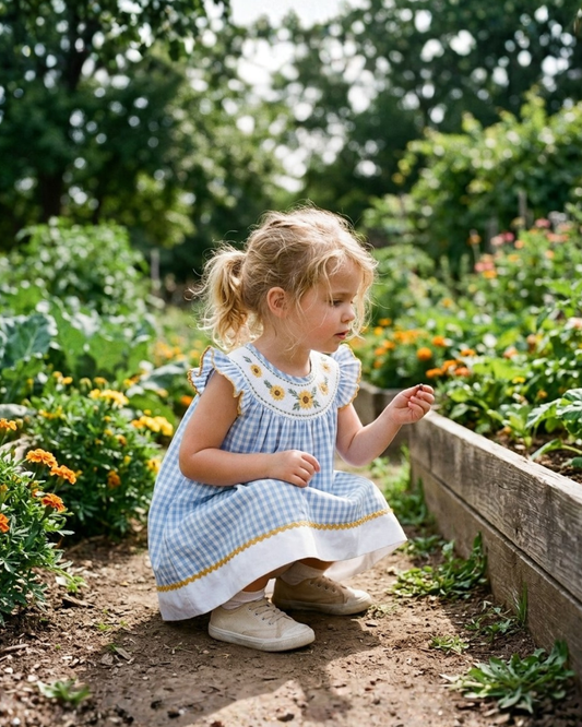 Sunflower Smocked Dress