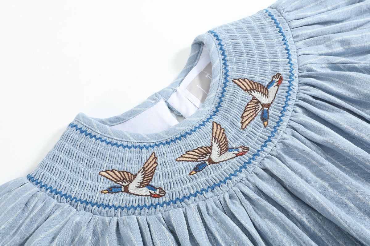 Mallard Duck Smocked Dress