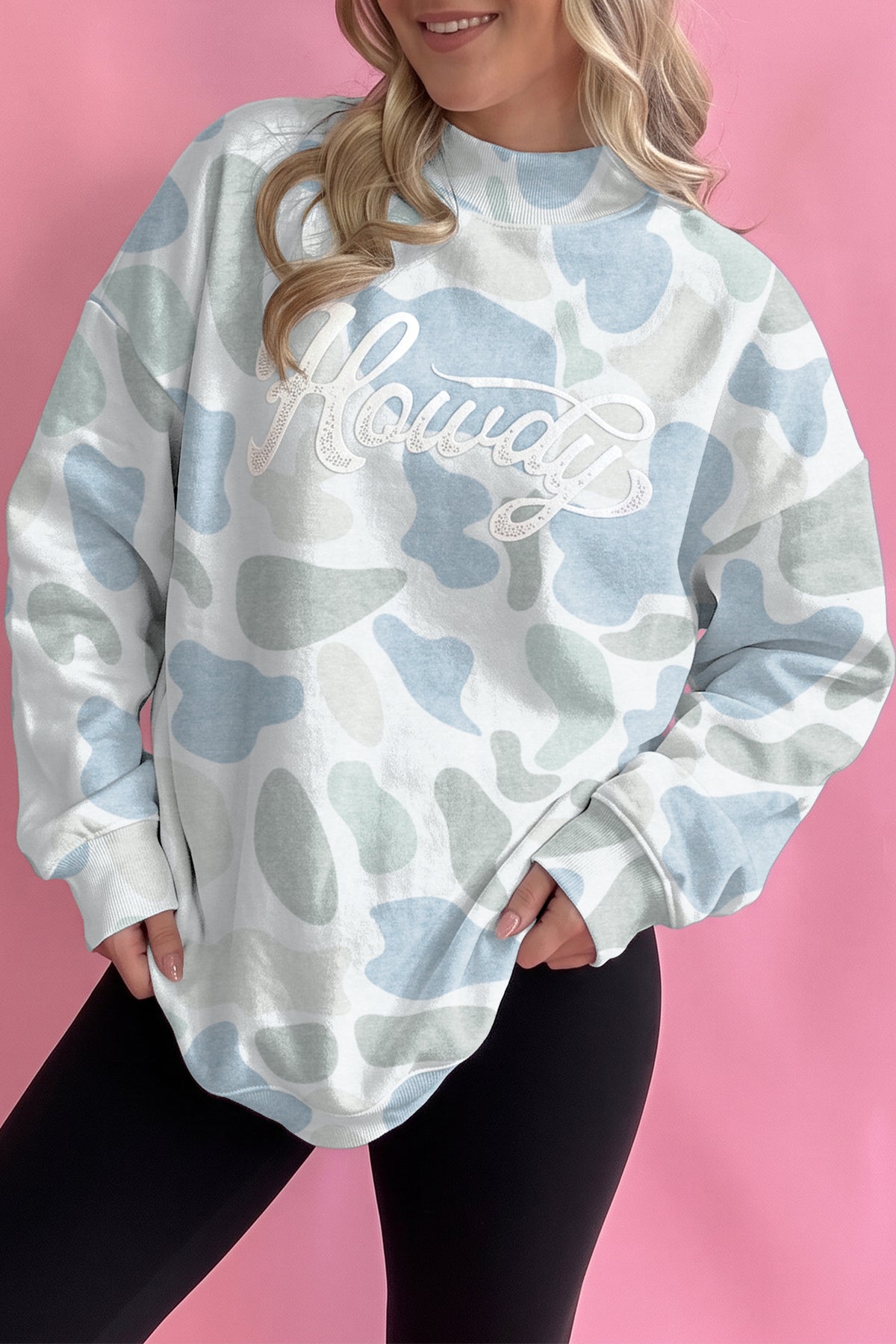 Camo Print Howdy Sweatshirt