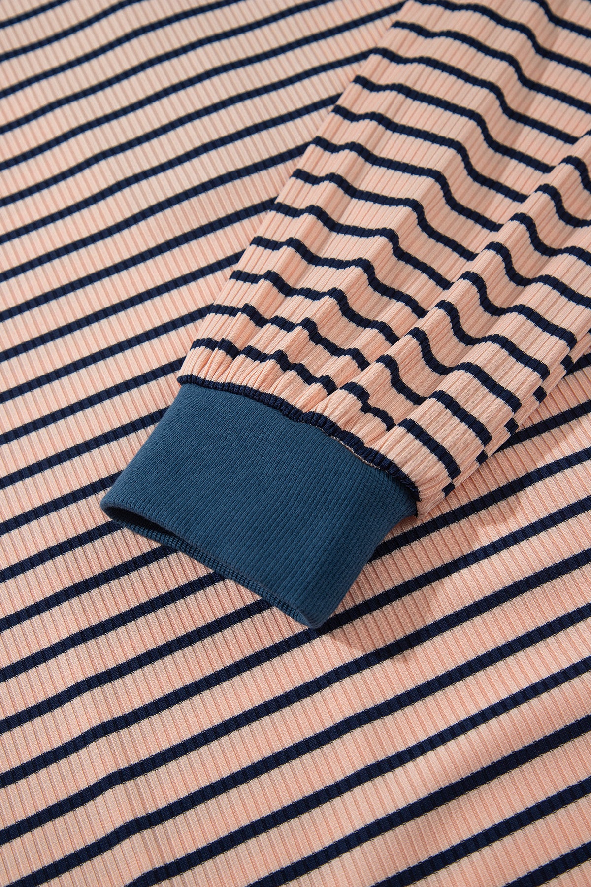 Striped Long Sleeve Plus Size Set