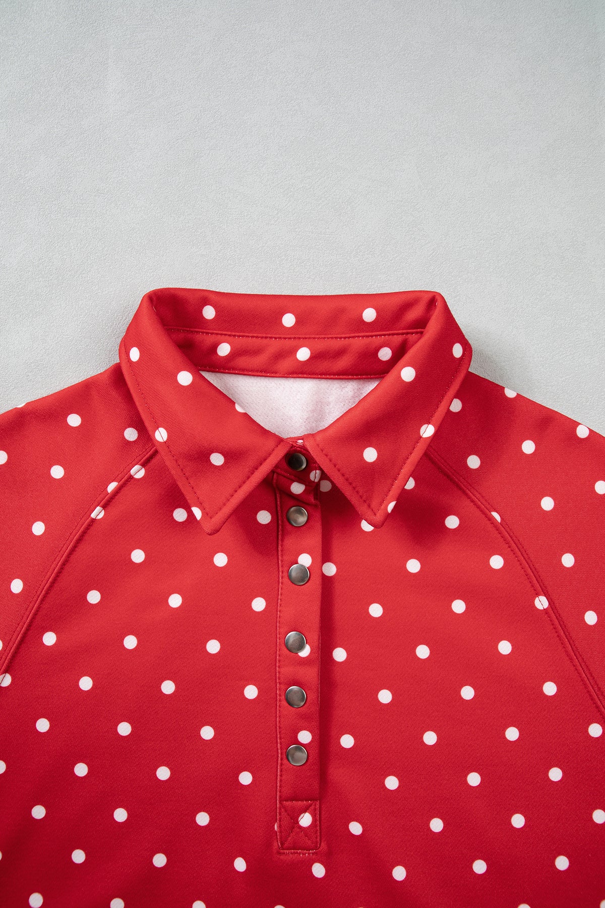 Polka Dot Casual Pullover Sweatshirt