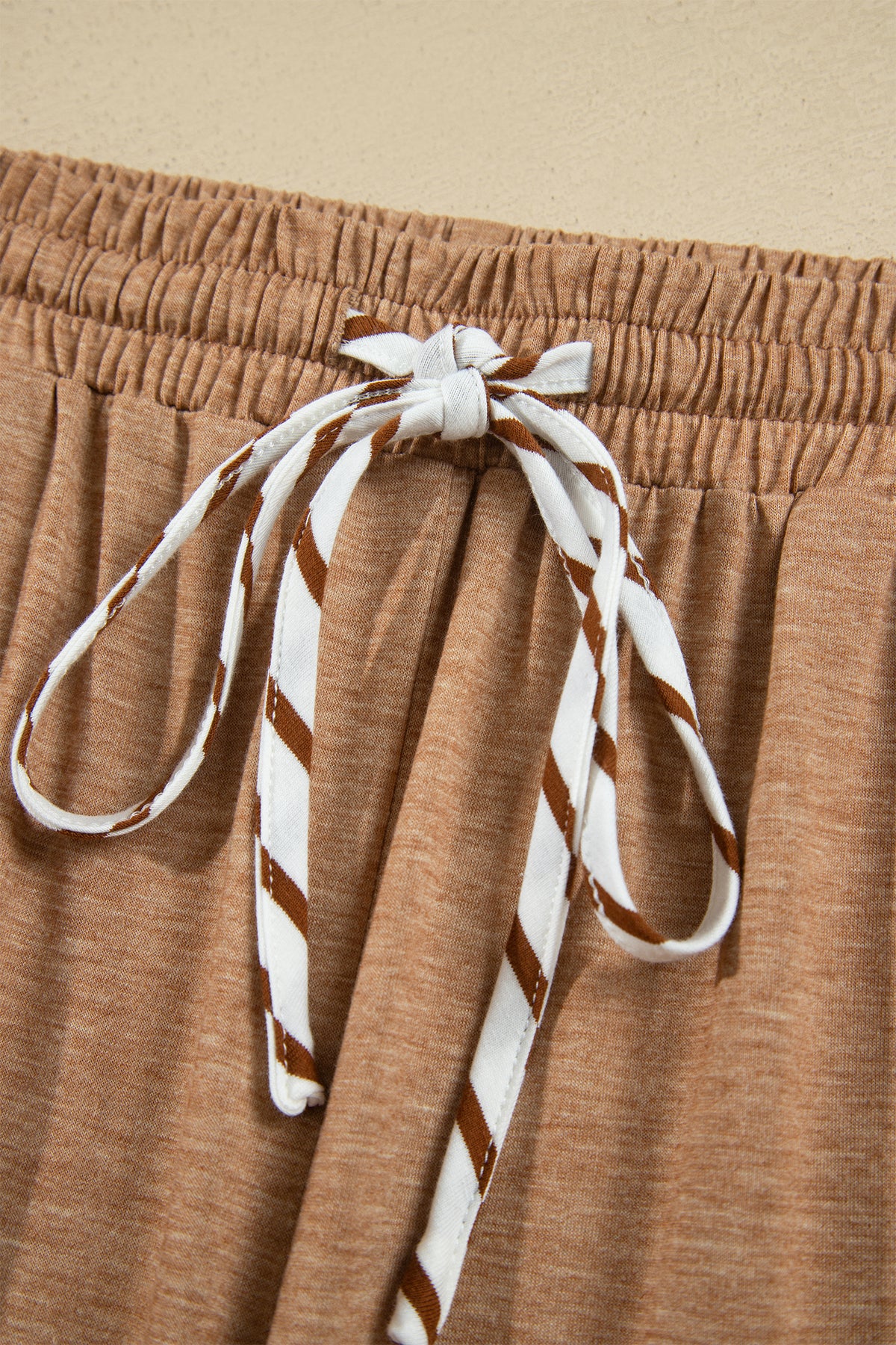 Stripe Ruffle Sleeve Top w/ Pants Set