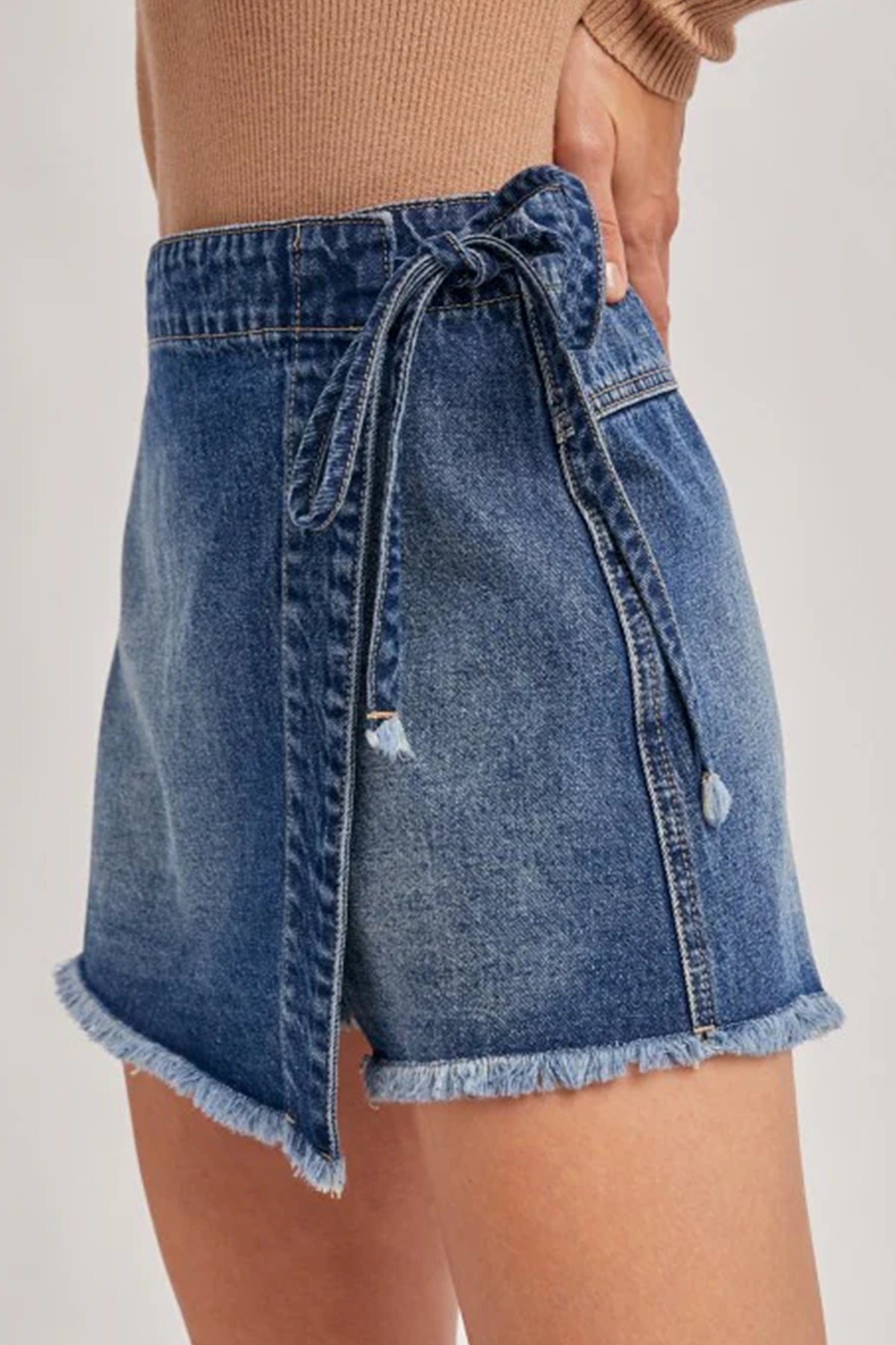 Ashleigh Blue Tied Waist Denim Skort