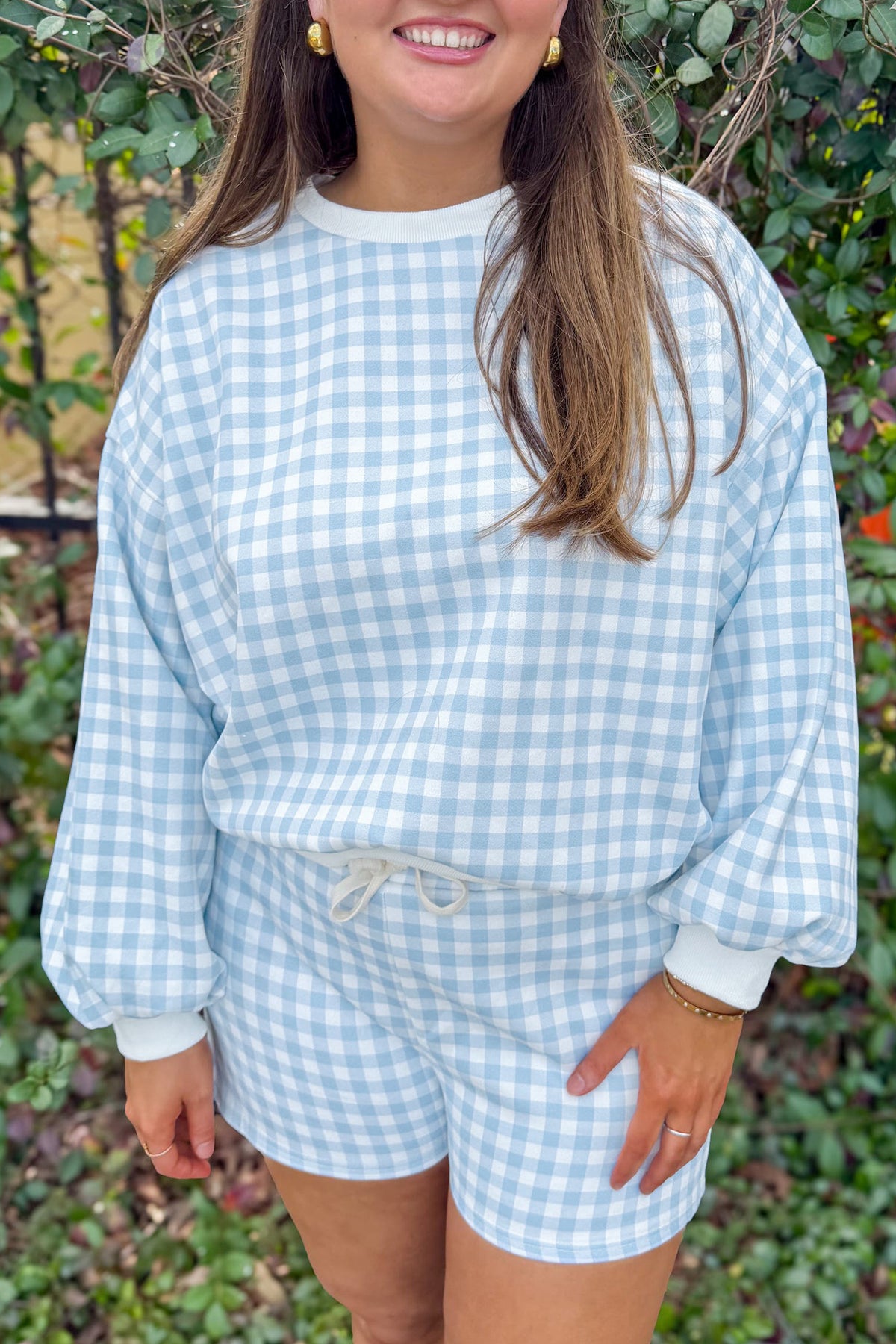 Loose Pullover Top w/ Shorts Plus Size