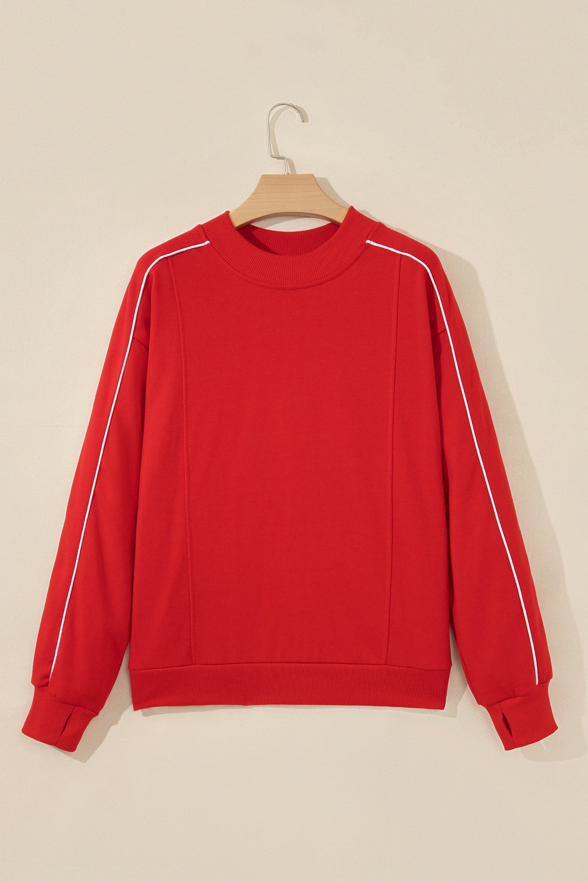 Red Long Sleeve Regular Fit Sweatshirt