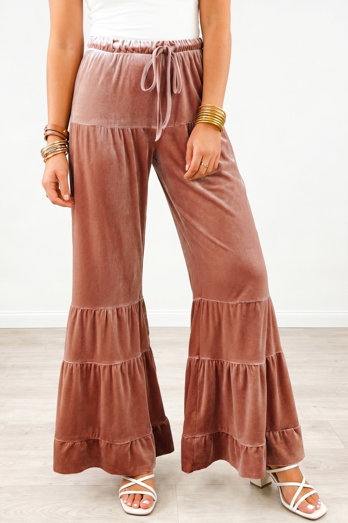 Mineral Wash High Waist Bell Bottom Pants