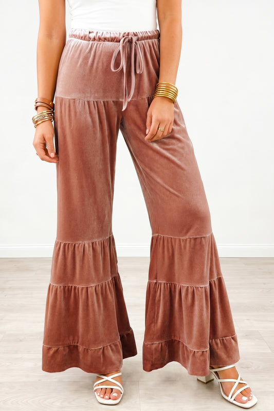 Mineral Wash High Waist Bell Bottom Pants