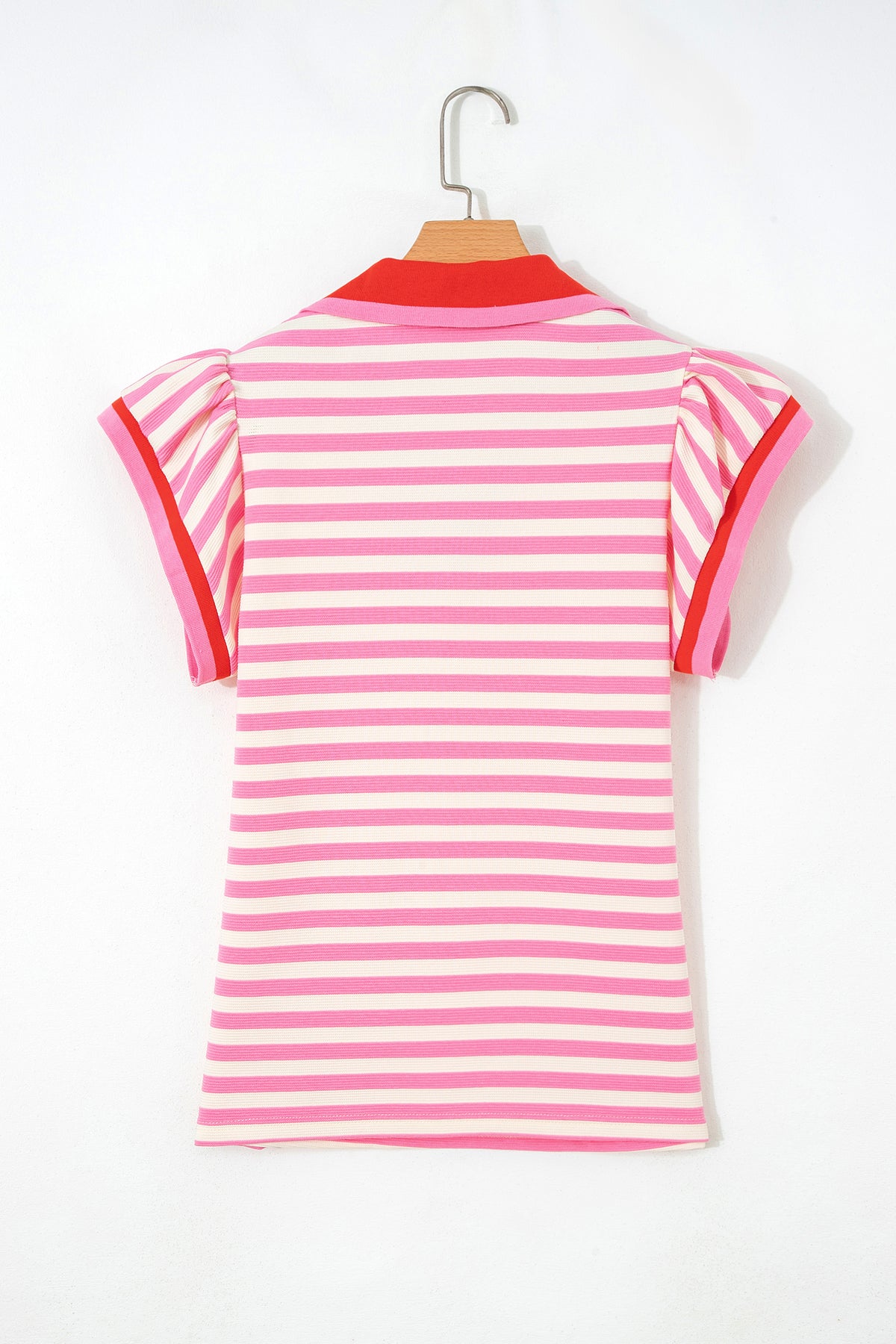 Ruffled Short Sleeve Blouse