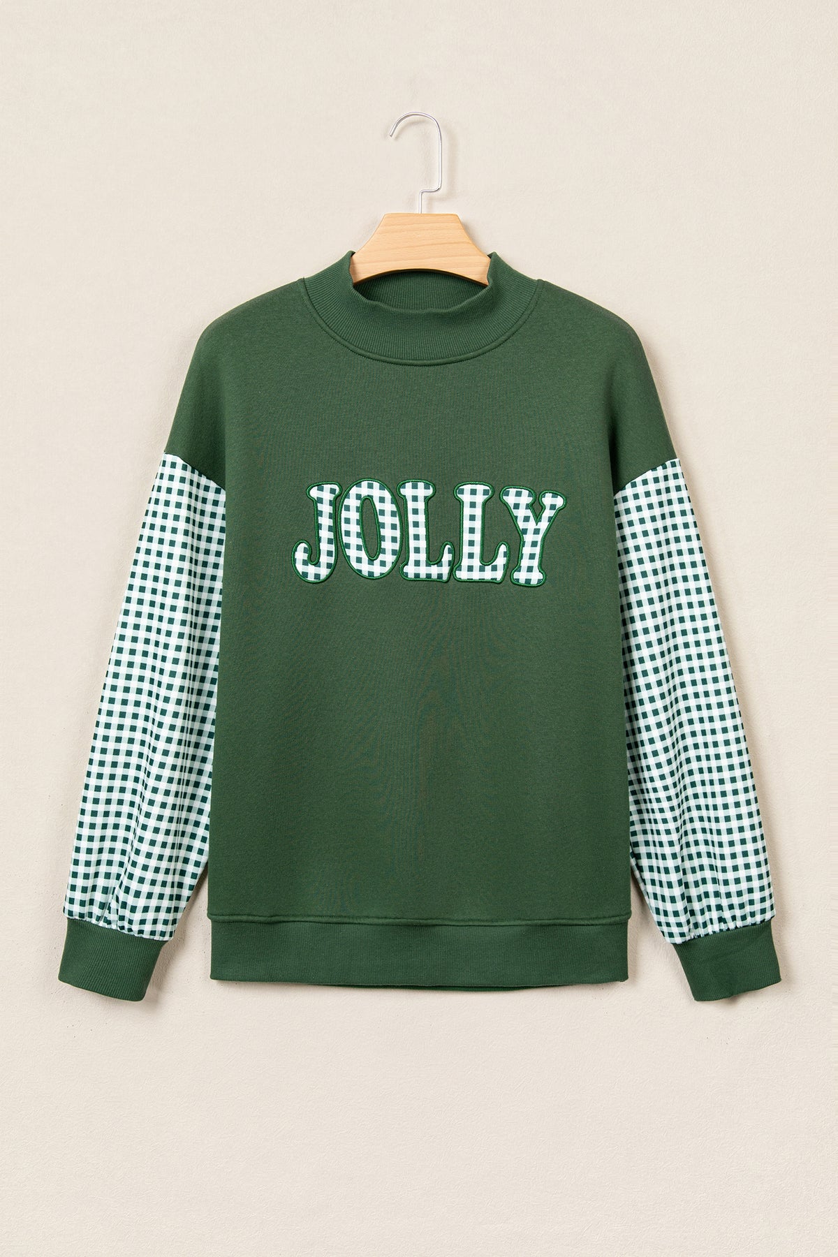 Plaid Oversized Pullover Sweatshirt