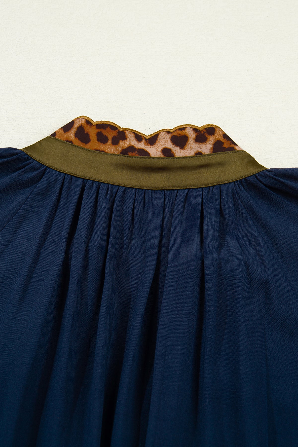 Navy Blue Leopard Tunic Dress