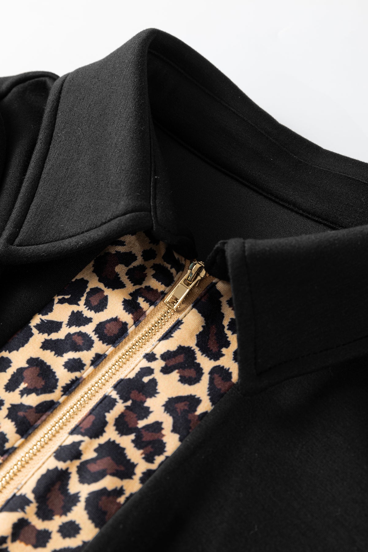 Black Leopard Patchwork Dress