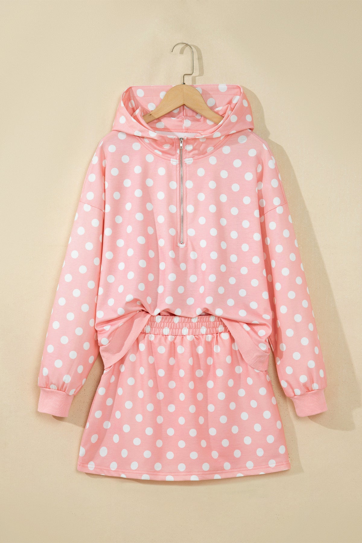Polka Dot Long Sleeve Top w/Skort Set
