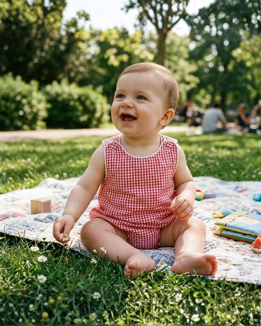 Seersucker Bubble Romper