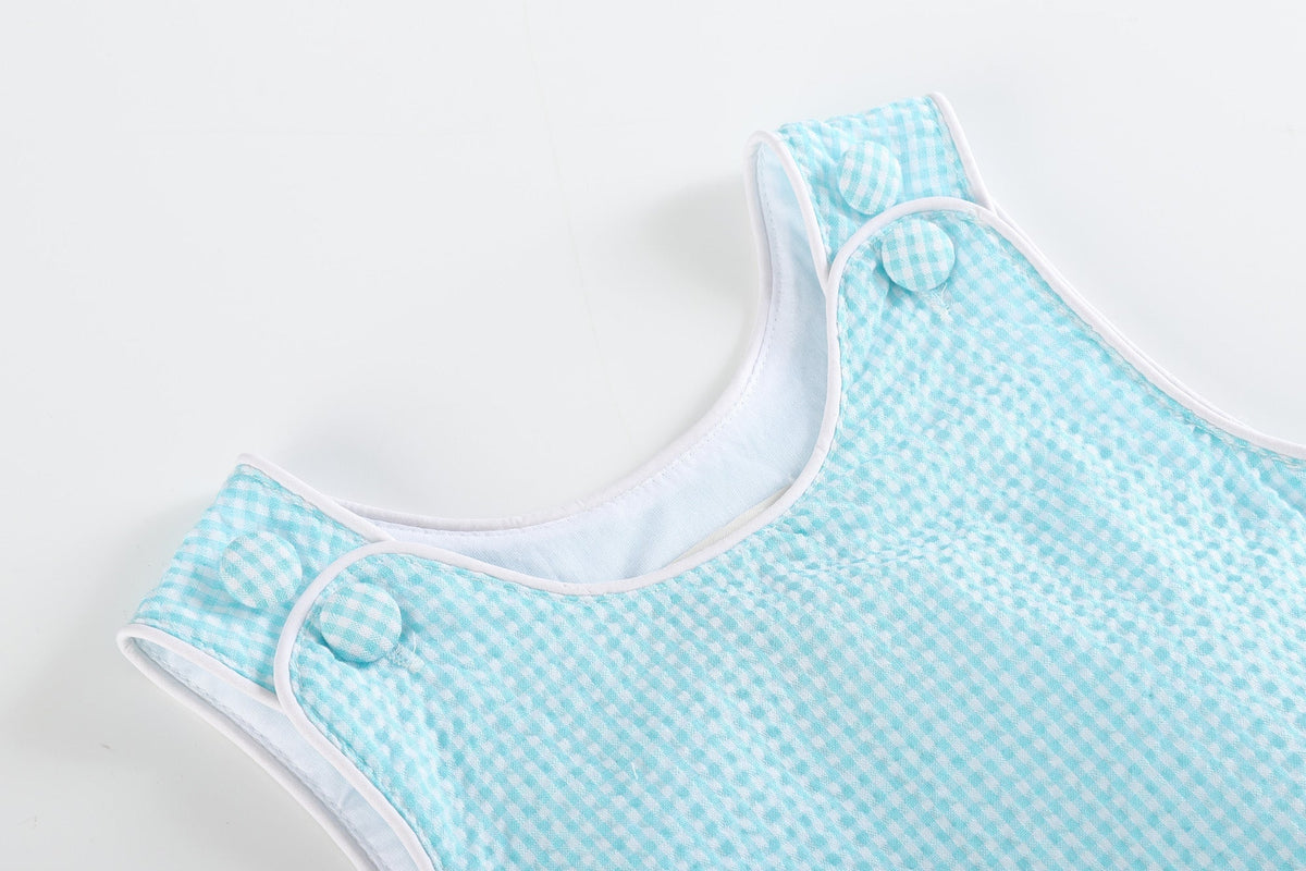 Classic Seersucker Bubble Romper