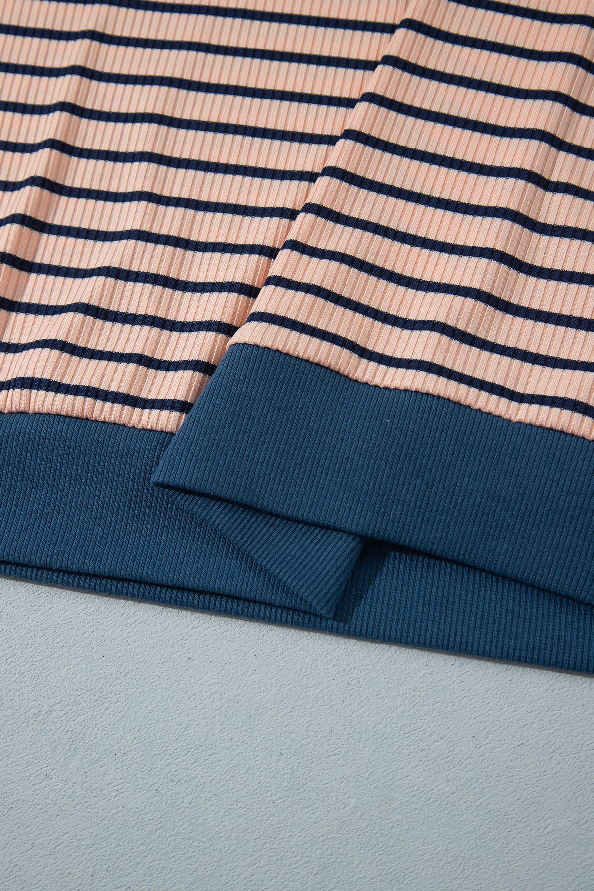 Striped Long Sleeve Plus Size Set