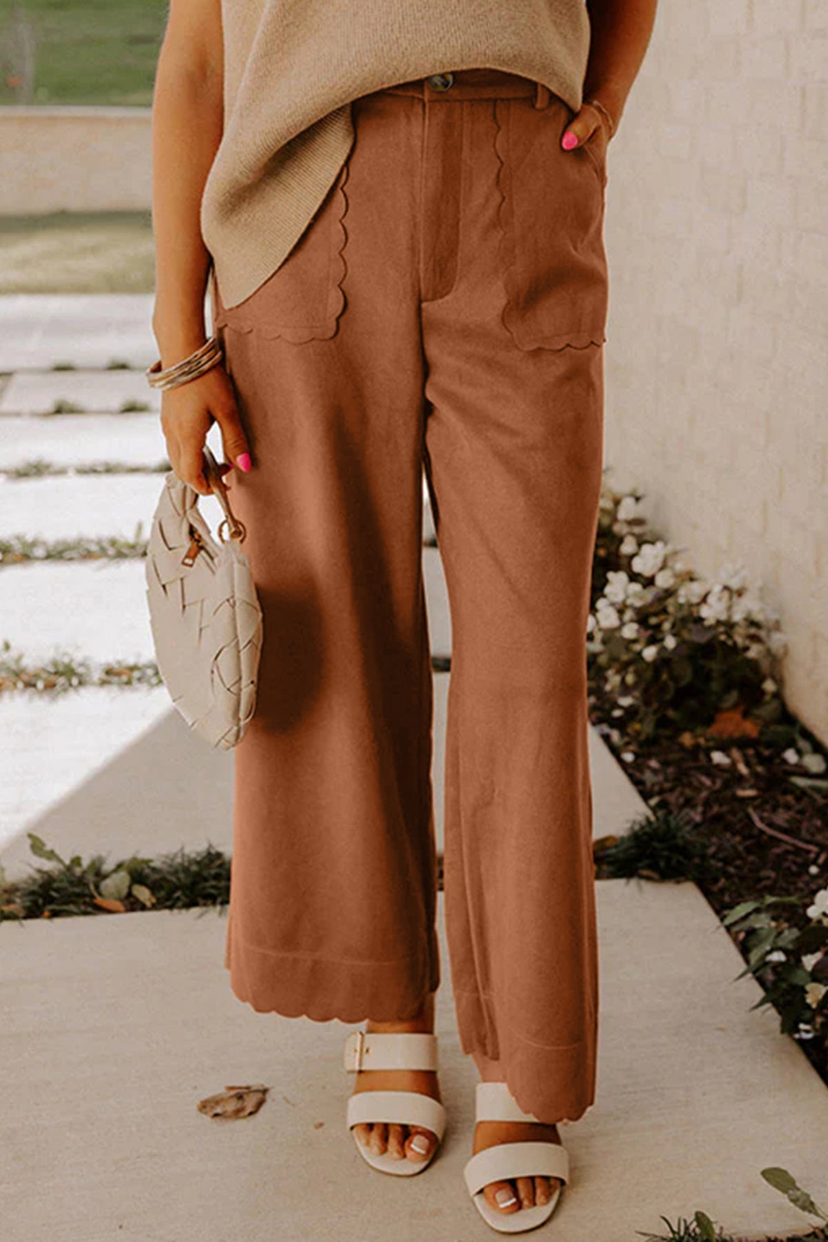 Scalloped Edge Pants
