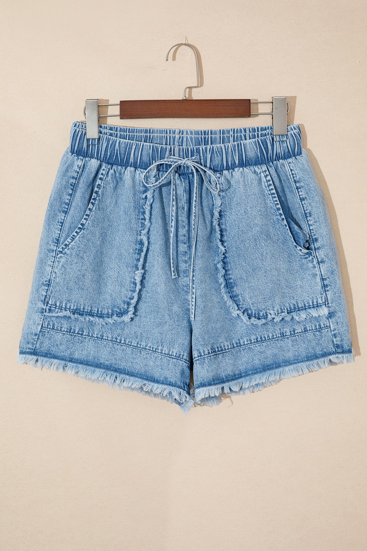 Myosotis Frayed Edge Denim Shorts