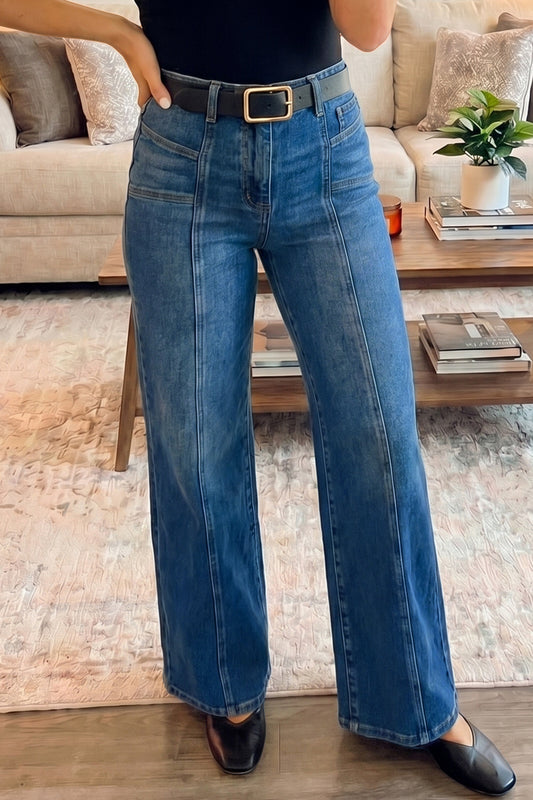 Tailored Seam Detail Jeans