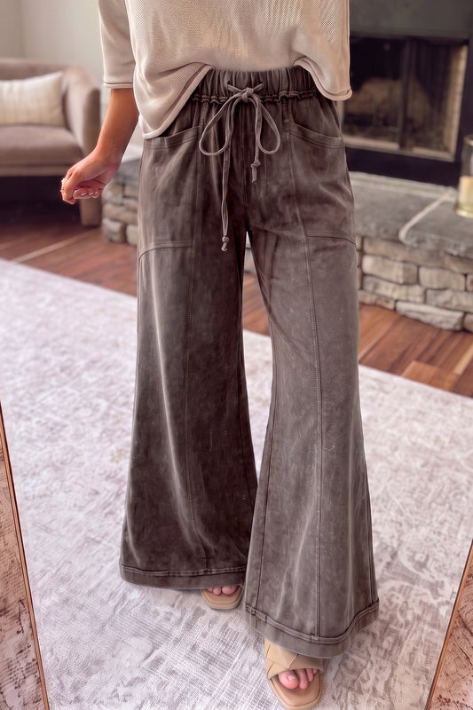 Flare Leg Drawstring Pants