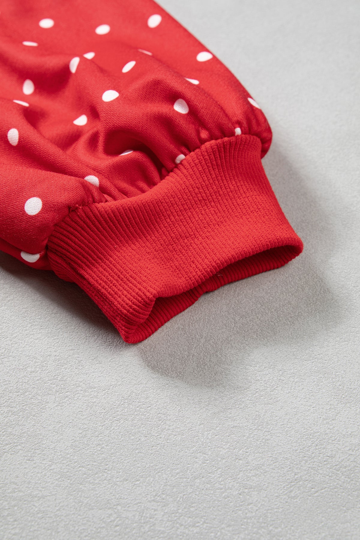 Polka Dot Casual Pullover Sweatshirt