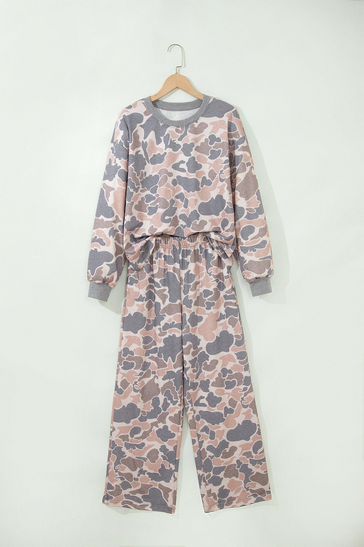 Camo Print Long Sleeve w/ Pants Set