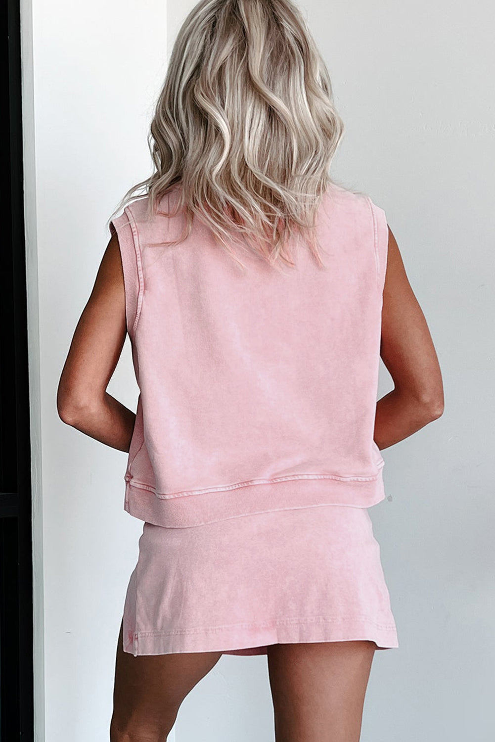 Washed Sleeveless Top w/ Skorts Outfit