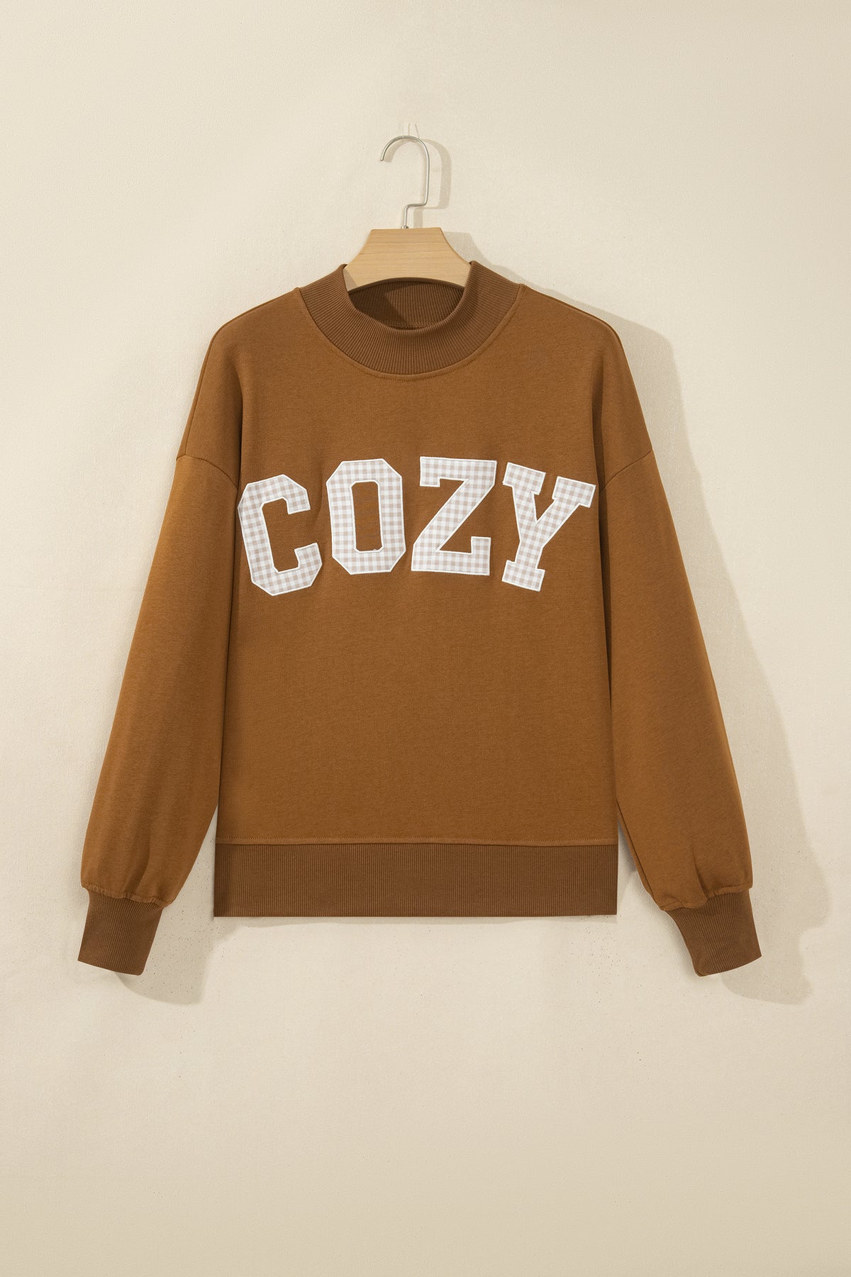 Embroidered Long Sleeve Pullover Sweatshirt