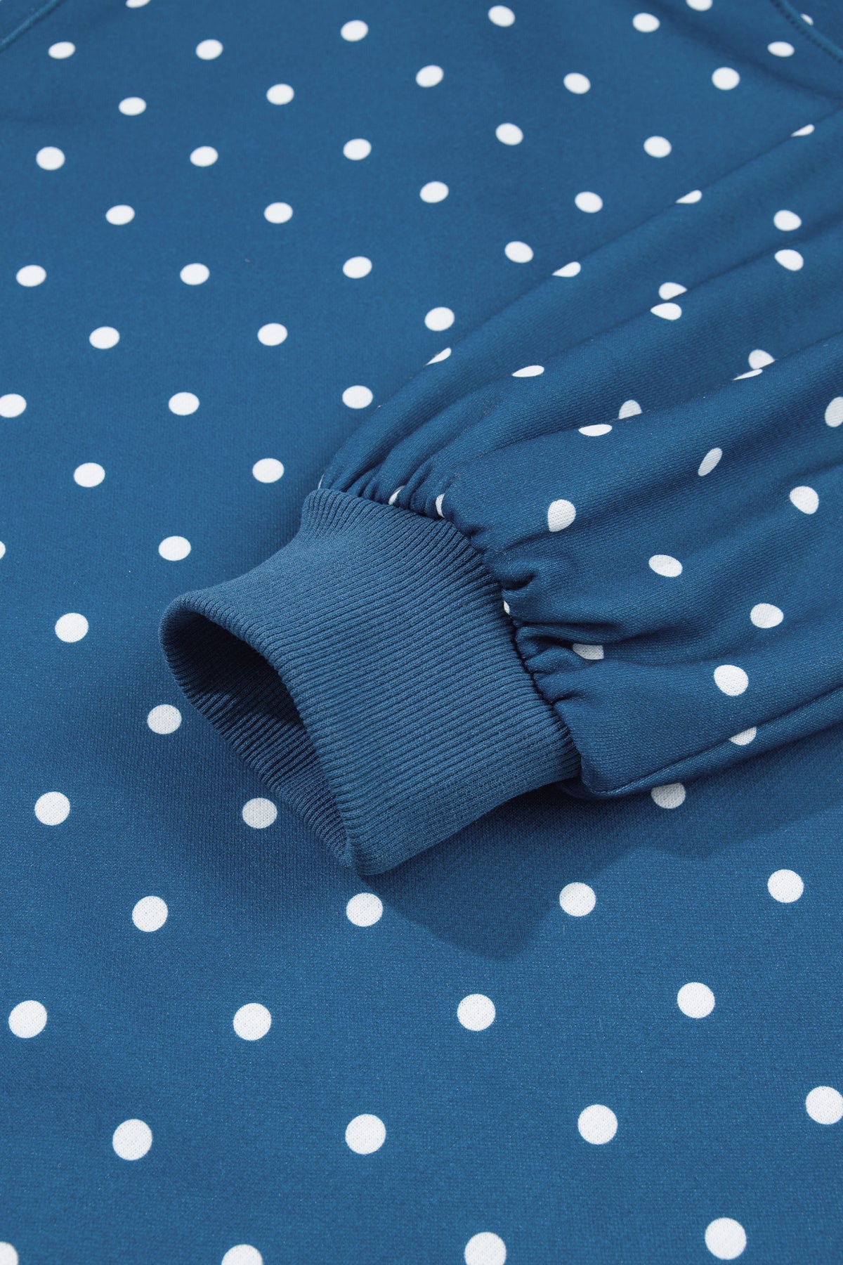 Polka Dot Casual Pullover Sweatshirt