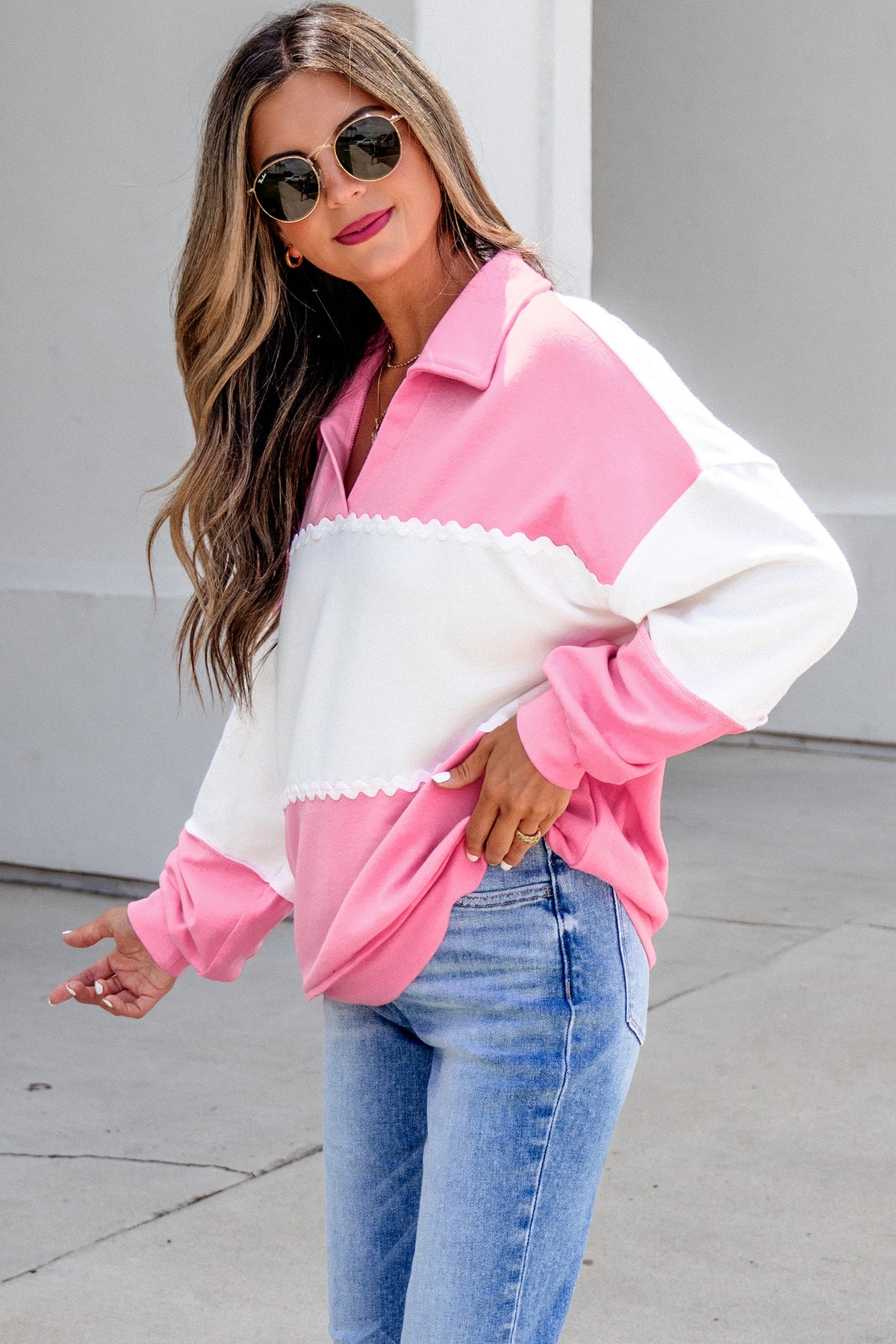 Patchwork Long Sleeve Top