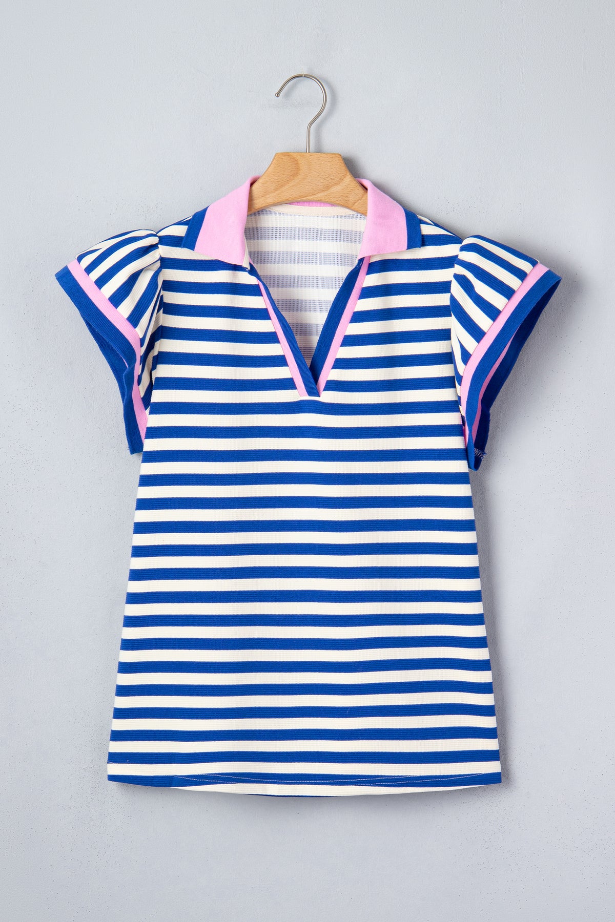 Ruffled Short Sleeve Blouse