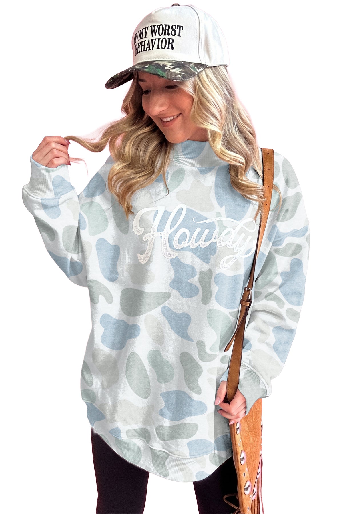 Camo Print Howdy Sweatshirt