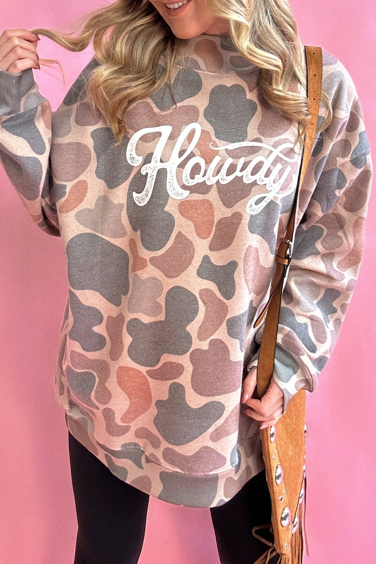Camo Print Howdy Sweatshirt