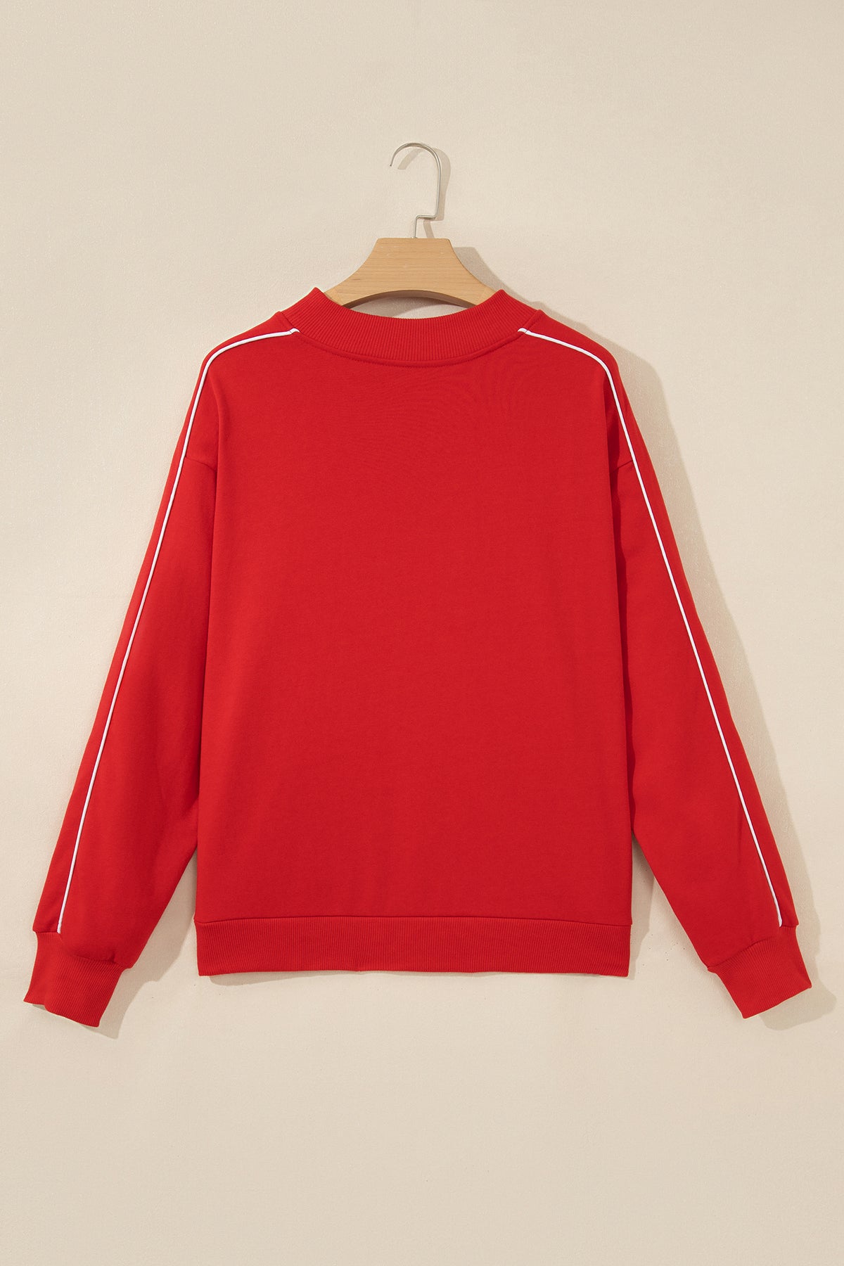 Red Long Sleeve Regular Fit Sweatshirt
