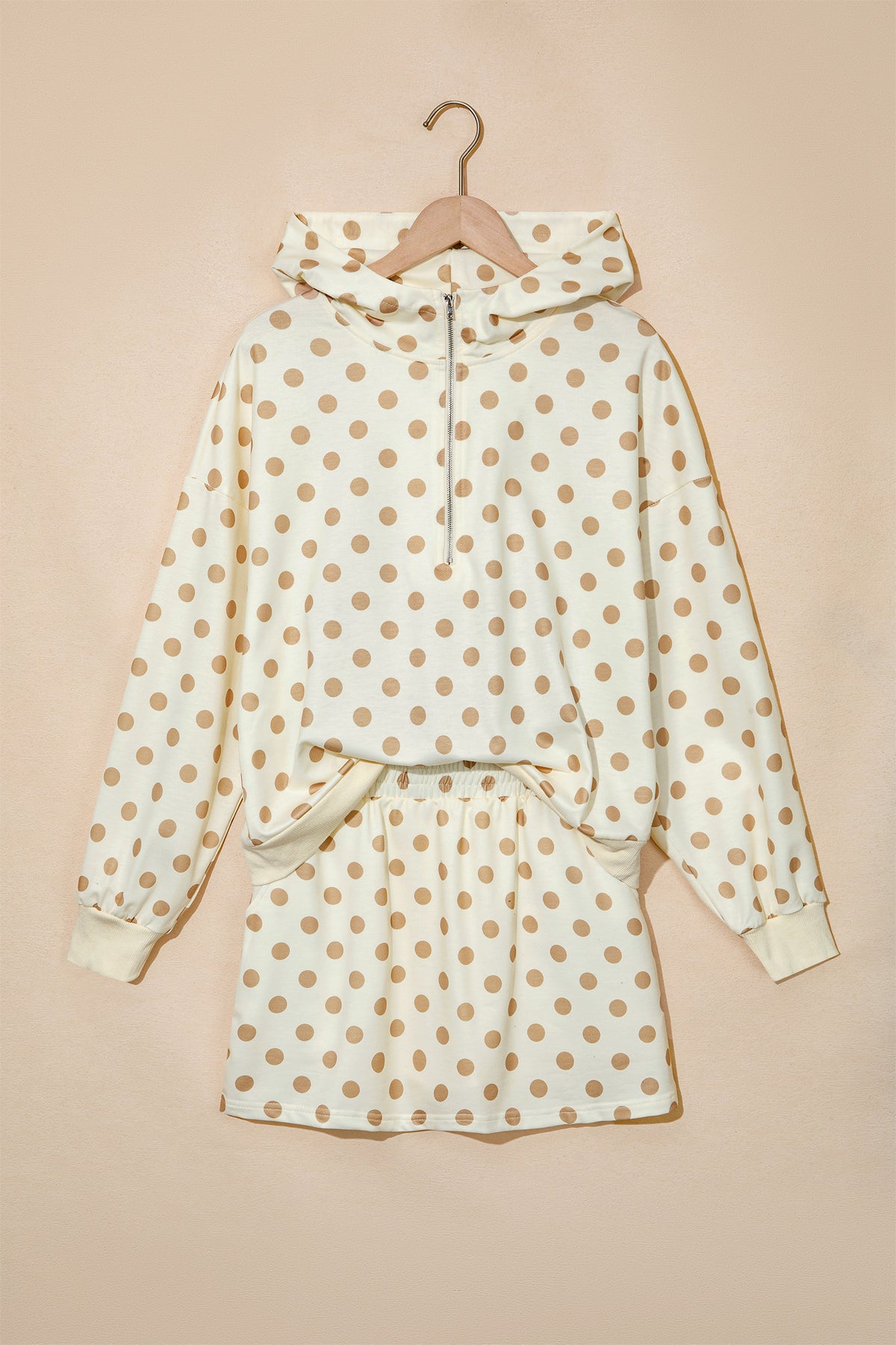 Polka Dot Long Sleeve Top w/Skort Set